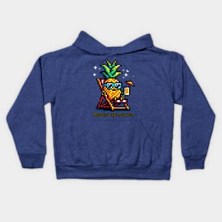 Pineapple Paradise: 8-Bit Tropical Vibes Design Kids Hoodie